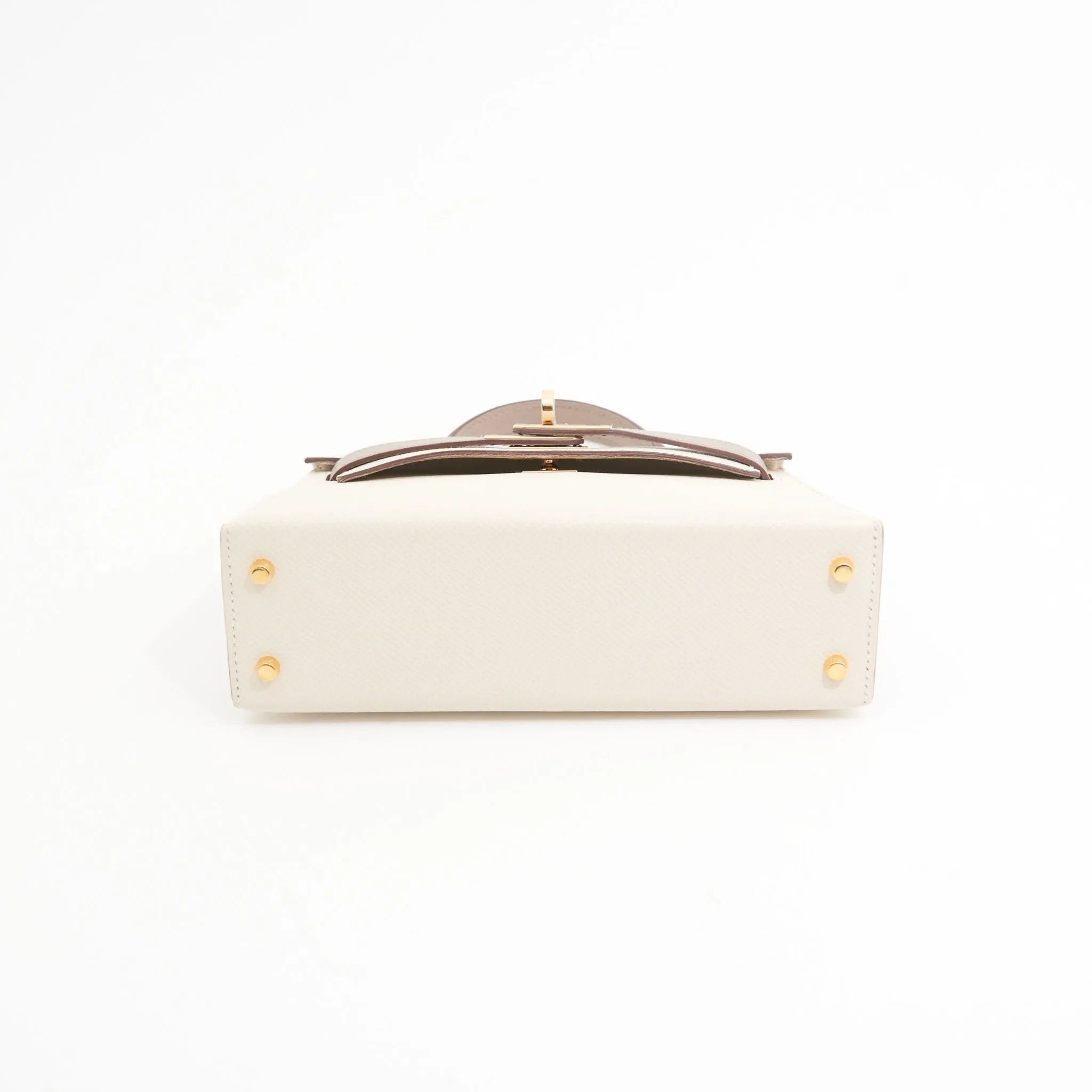 Hermes Epsom Mini Kelly in Custom white and Grey GHW