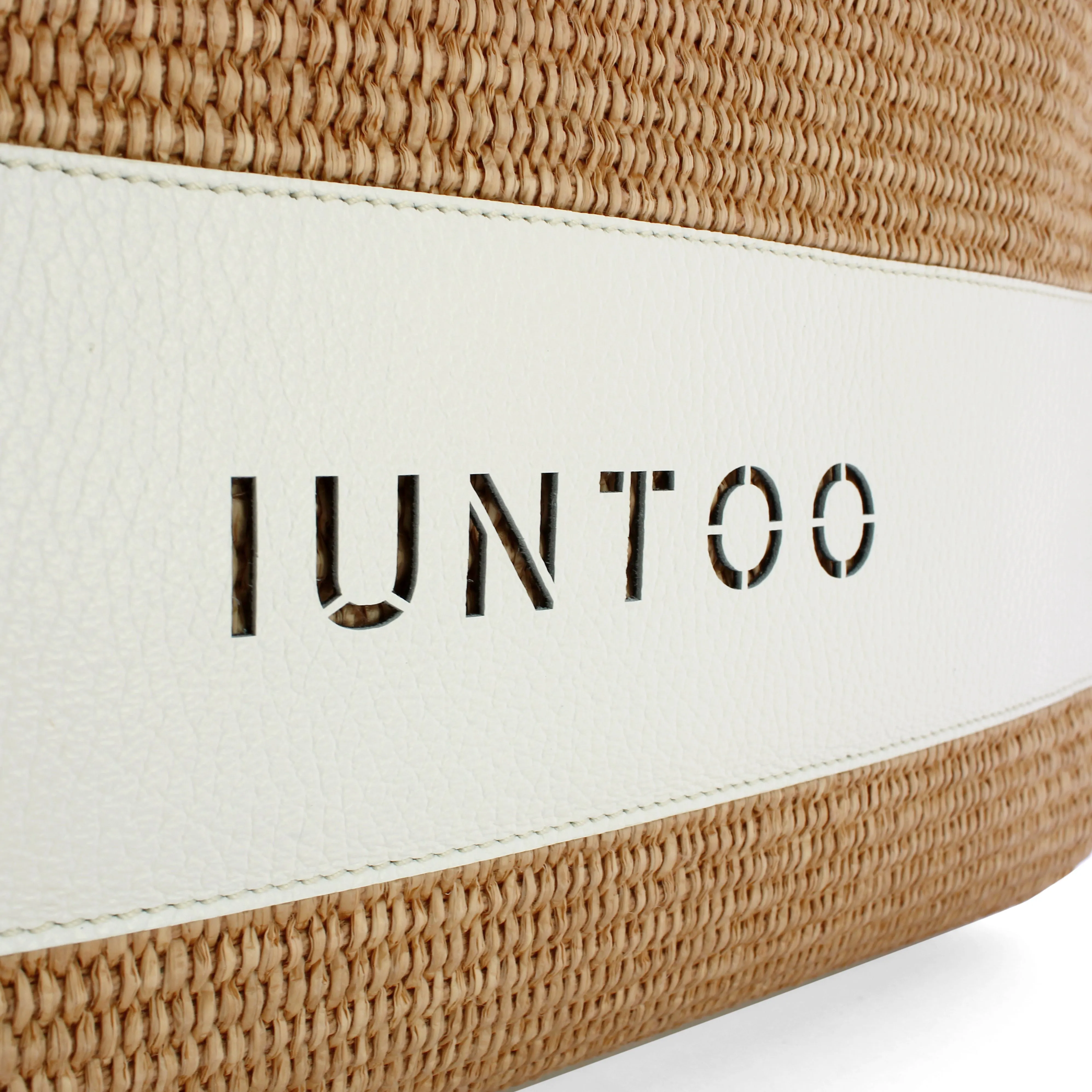 Iuntoo - Essenziale Rafia Bianco Large Tote - 105011 - RAFIA/BIANCO