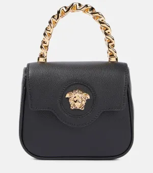 La Medusa small tote bag in Versace leather, black