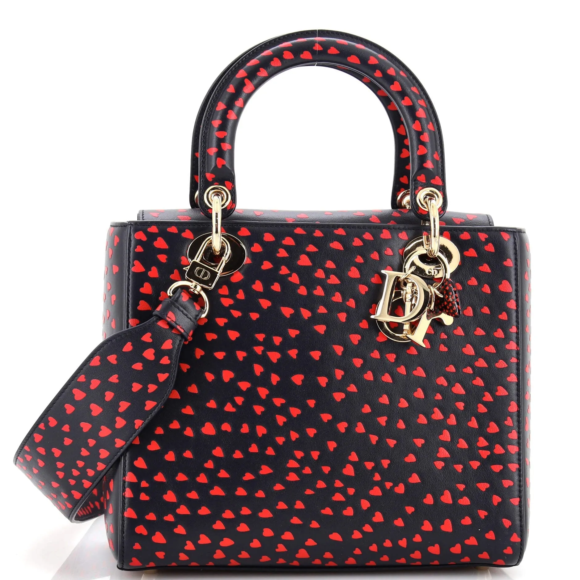 Lady Dior Bag I Love Paris Printed Leather Medium