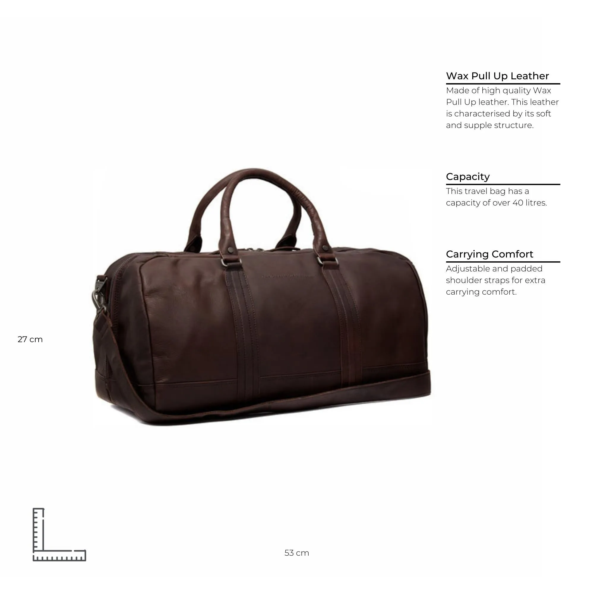 Leather Weekend Bag Brown Melbourne
