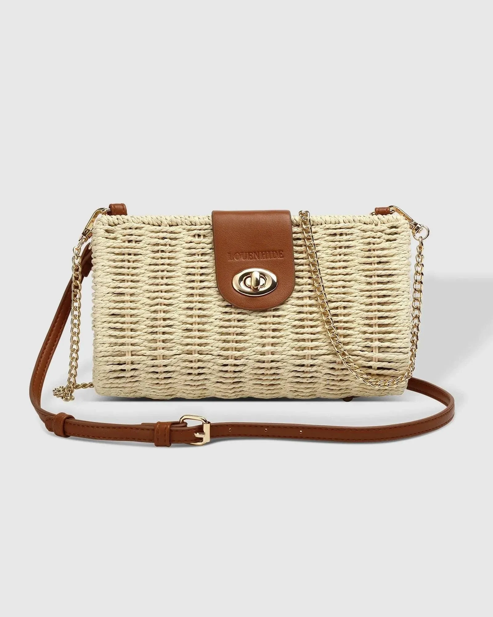 LOUENHIDE OPHELIA RAFFIA CROSSBODY BAG