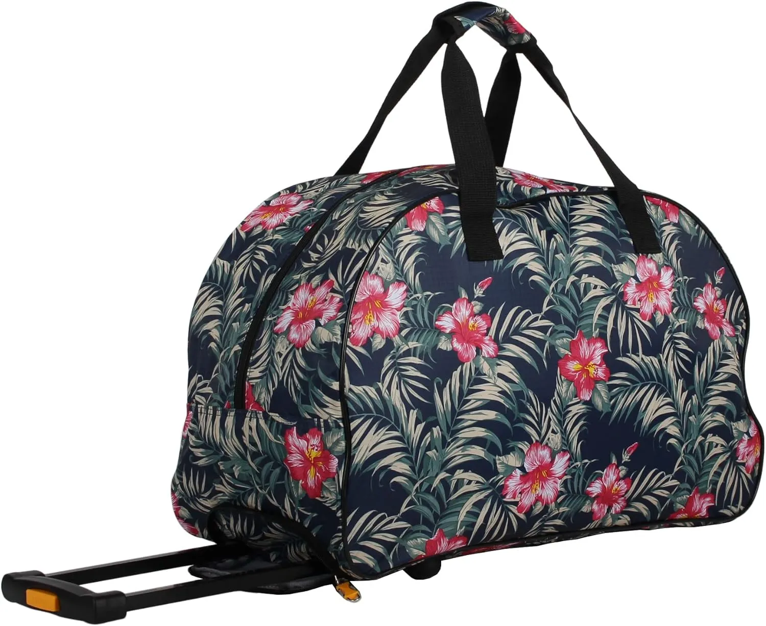 Lucas Designer Carry On Luggage Collection - Lightweight Pattern 22 Inch Duffel Bag- Weekender Overnight Business Travel Suitcase with 2- Rolling Spinner Wheels (ALOHA NAVY, 22in)