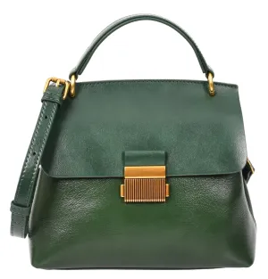Lucena Women's Small Real Leather Shoulder Handbag Green