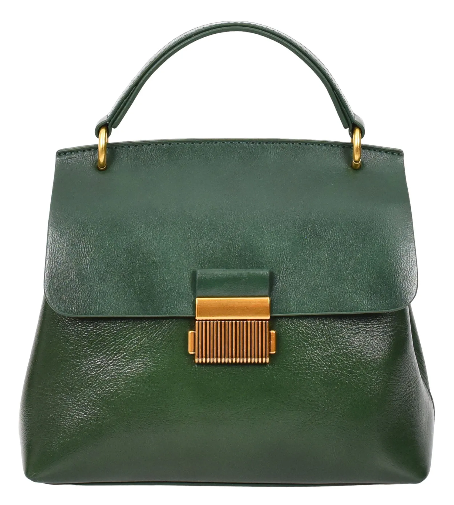 Lucena Women's Small Real Leather Shoulder Handbag Green