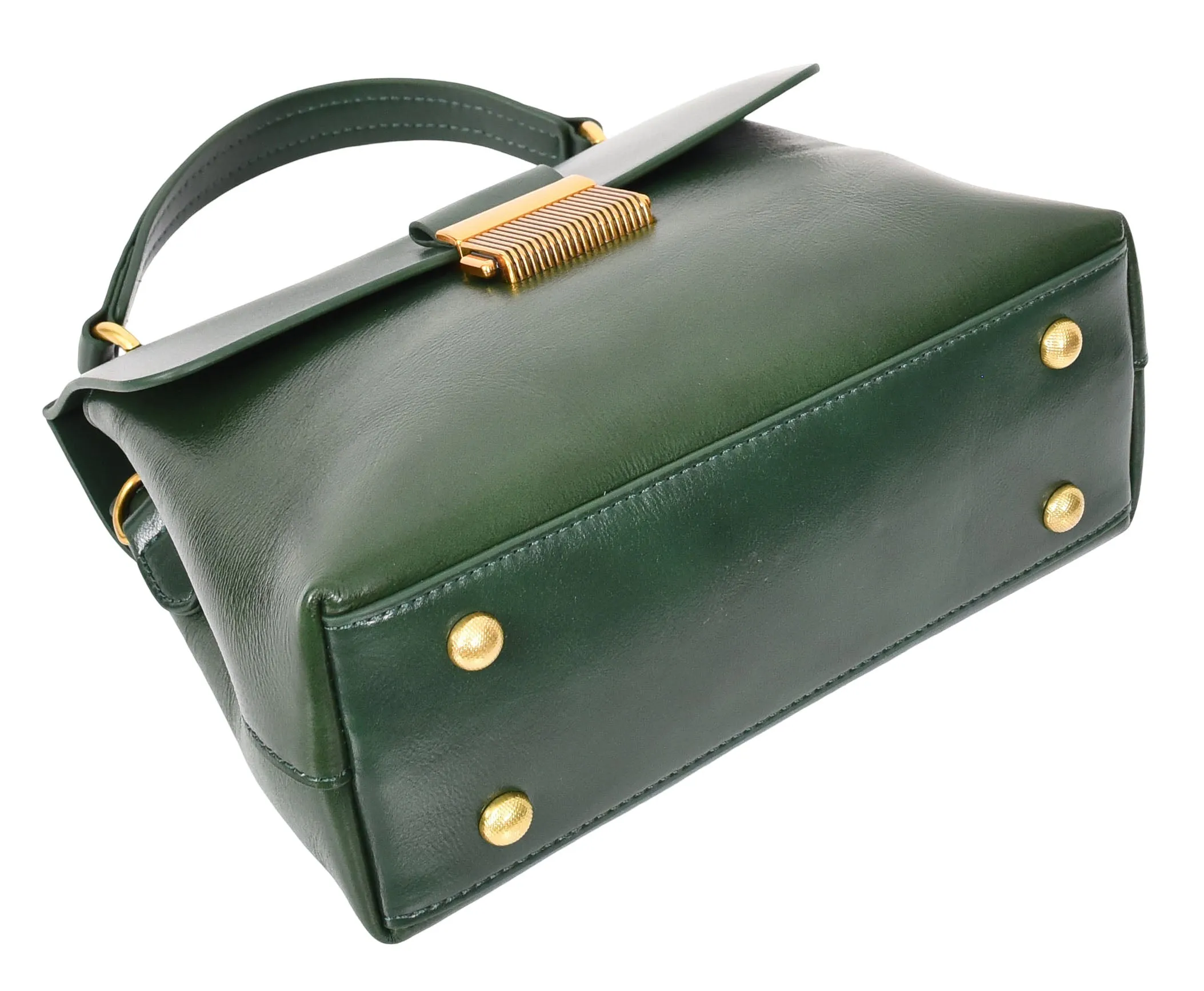 Lucena Women's Small Real Leather Shoulder Handbag Green