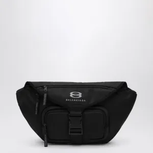 Men's Unity Large Nylon Waist Bag in Black | 7920722AA5S