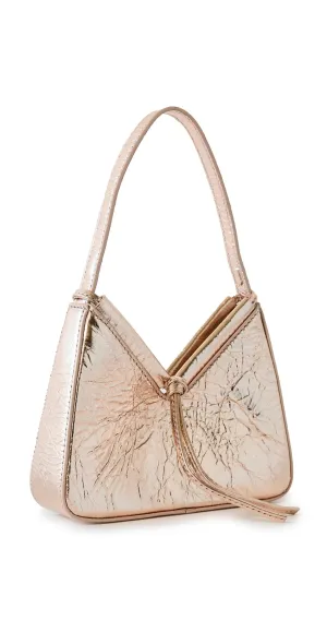 Mini Chiara Shoulder Bag Champagne Crinkle Patent One Size