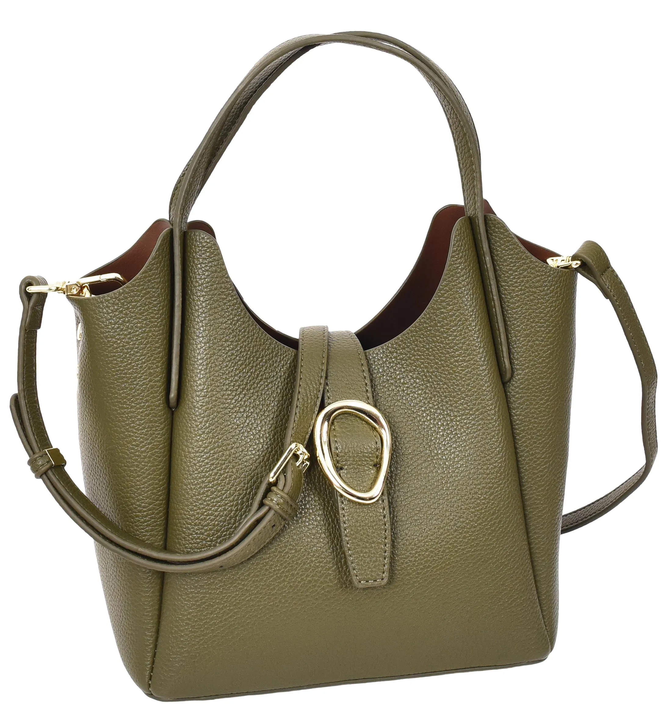 Montreal  Women's Small Faux Leather Shoulder Handbag Olive