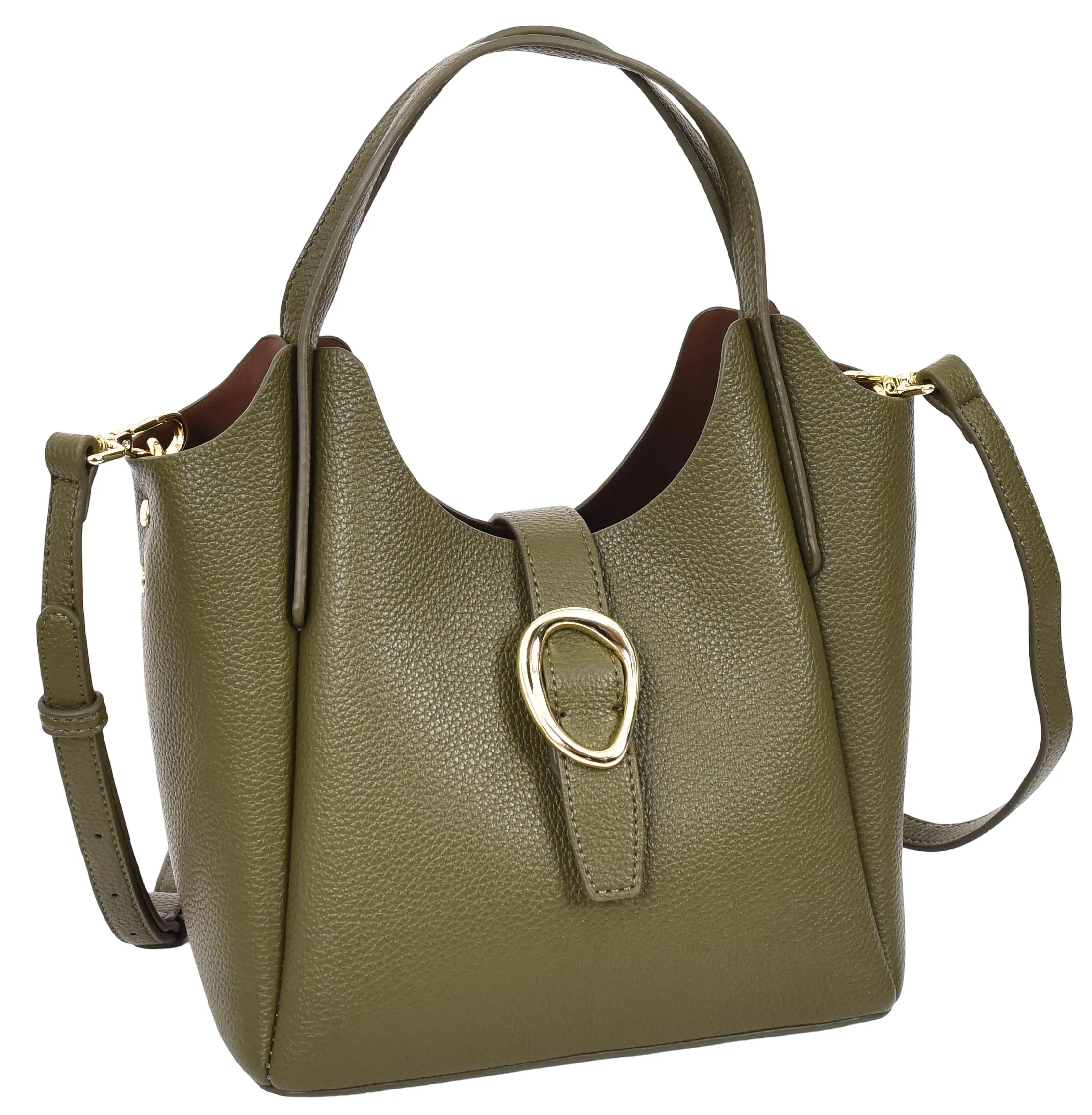 Montreal  Women's Small Faux Leather Shoulder Handbag Olive