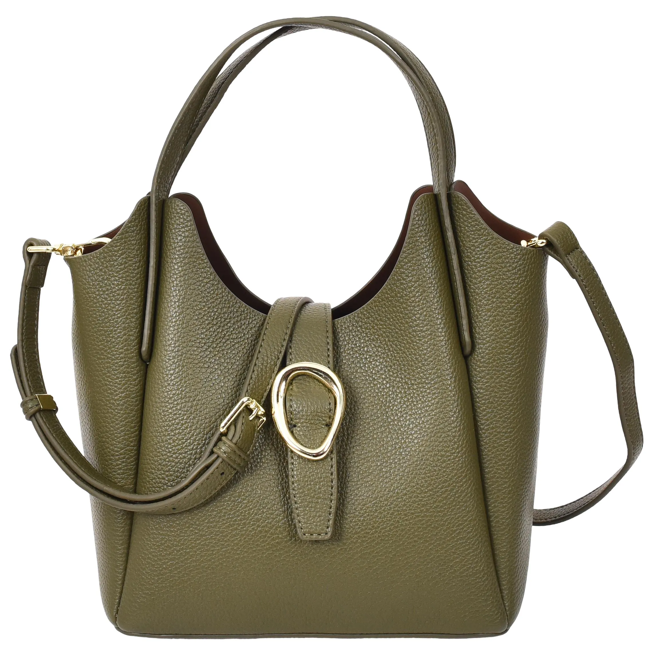 Montreal  Women's Small Faux Leather Shoulder Handbag Olive