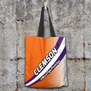 #MoreTigerPushUps Clemson Fan Fabric Totebag Reusable Shopping Tote