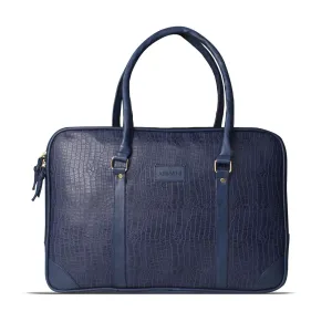 Navy Vegan Leather Album Bag