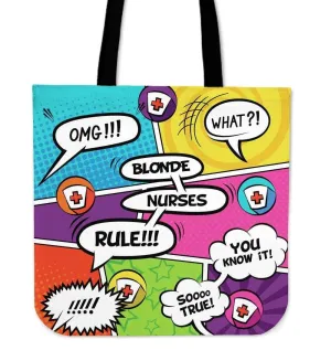 Nurses Blonde Rule Cotton Tote Bag
