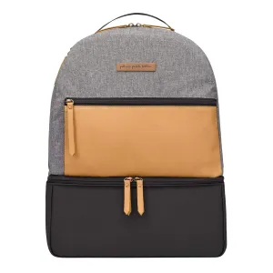 Petunia Pickle Bottom Axis Diaper Bag Backpack, Stylish Baby Bag Organizer, Sophisticated & Spacious Backpack for On The Go Moms (Camel/Graphite)