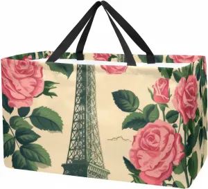 Reusable Grocery Shopping Bag Large Shopping Bag Foldable for Storage Picnic Clothes Pineapple Aesthetic Pattern