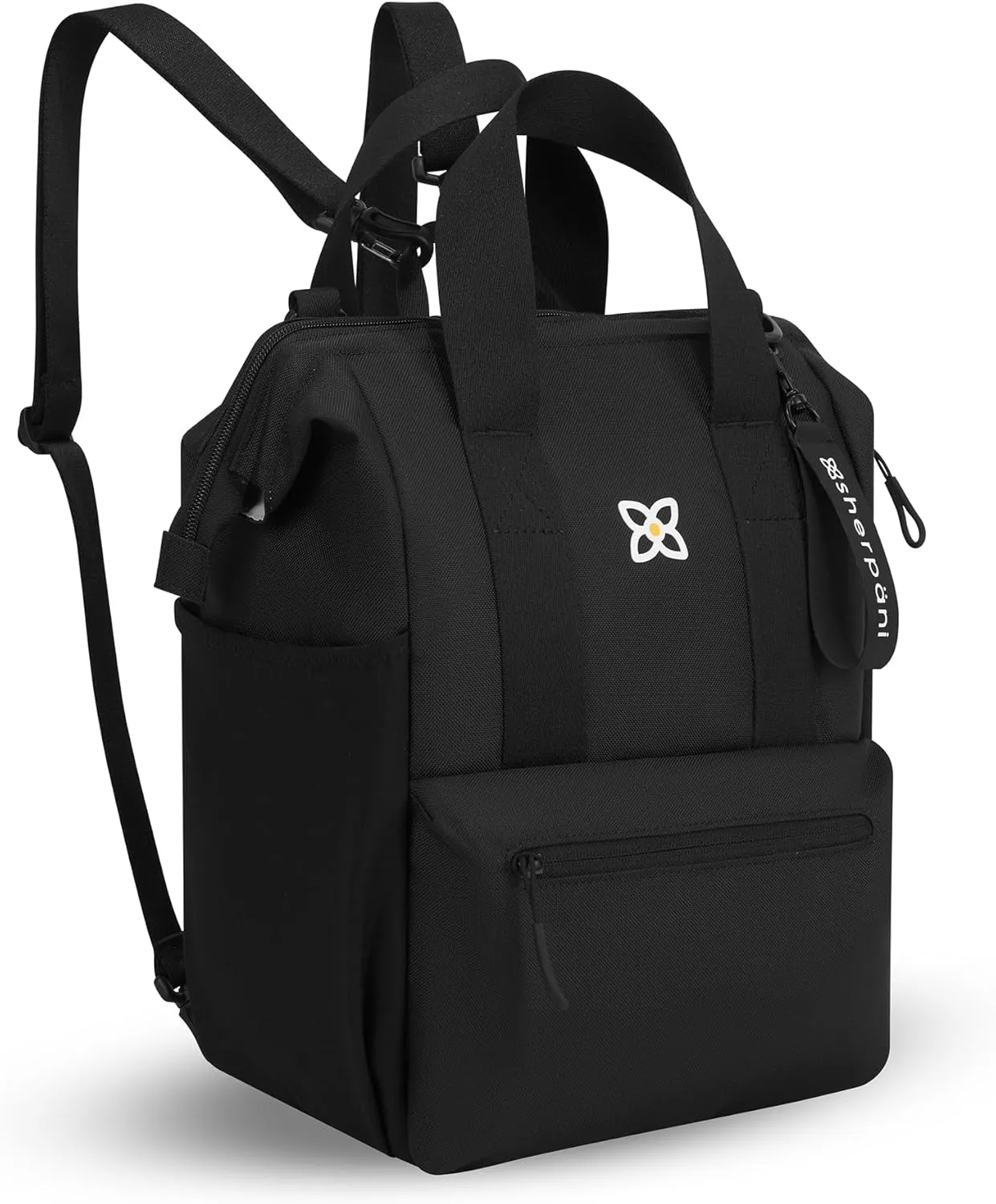 Sherpani Dispatch, Convertible Backpack, 3 in 1 Tote Bag, Women Crossbody Bag, Cross Body Purse, 14L Travel Backpack, Travel Gifts for Mothers Day 2025, RFID Protection, Fits 13 Laptop (Raven)