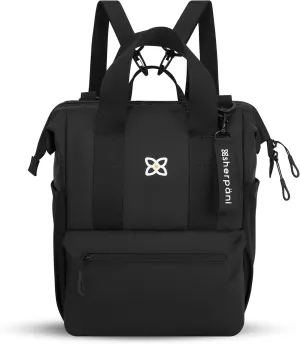 Sherpani Dispatch, Convertible Backpack, 3 in 1 Tote Bag, Women Crossbody Bag, Cross Body Purse, 14L Travel Backpack, Travel Gifts for Mothers Day 2025, RFID Protection, Fits 13 Laptop (Raven)
