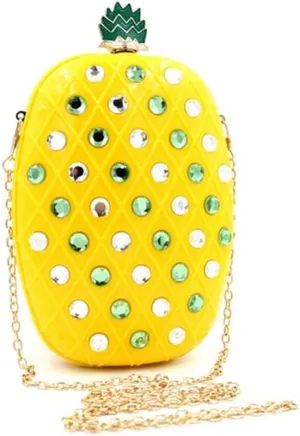 Shiratori Women Acrylic Pineapple-shaped Evening Bags Purses Clutch Vintage Banquet Handbag