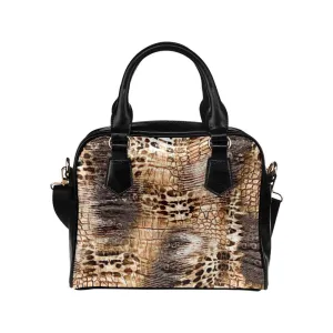 Shoulder Handbag-Snake Skin Print 103, Vegan Leather, Shoulder Bags for Women, Over the Shoulder Bag