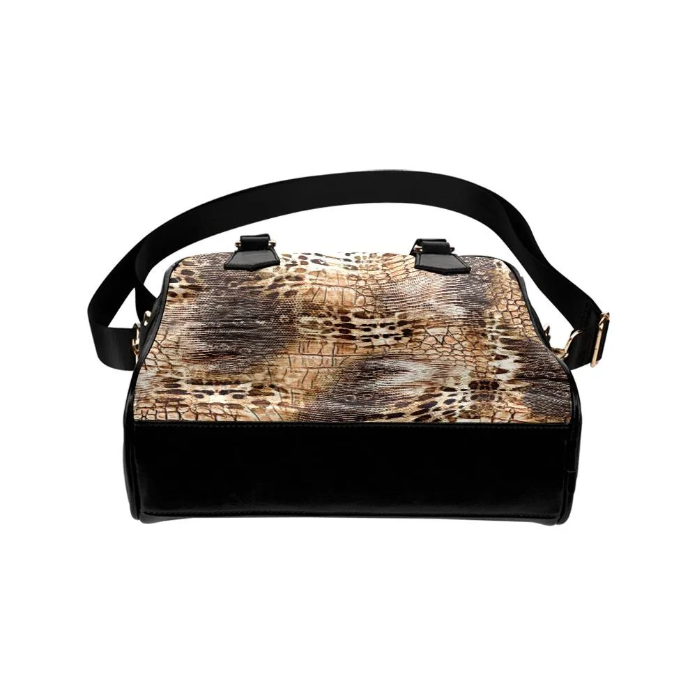 Shoulder Handbag-Snake Skin Print 103, Vegan Leather, Shoulder Bags for Women, Over the Shoulder Bag