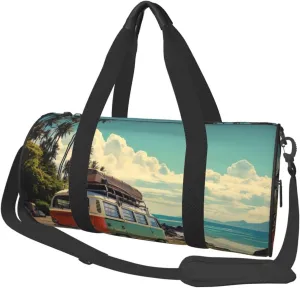 Sports Gym Bag for Women Men Travel Duffel Bag Tote Weekender Bag Carry on Overnight Bag for Travel Swimming Fitness Workout Sports Summer Road Trip Duffle Bag
