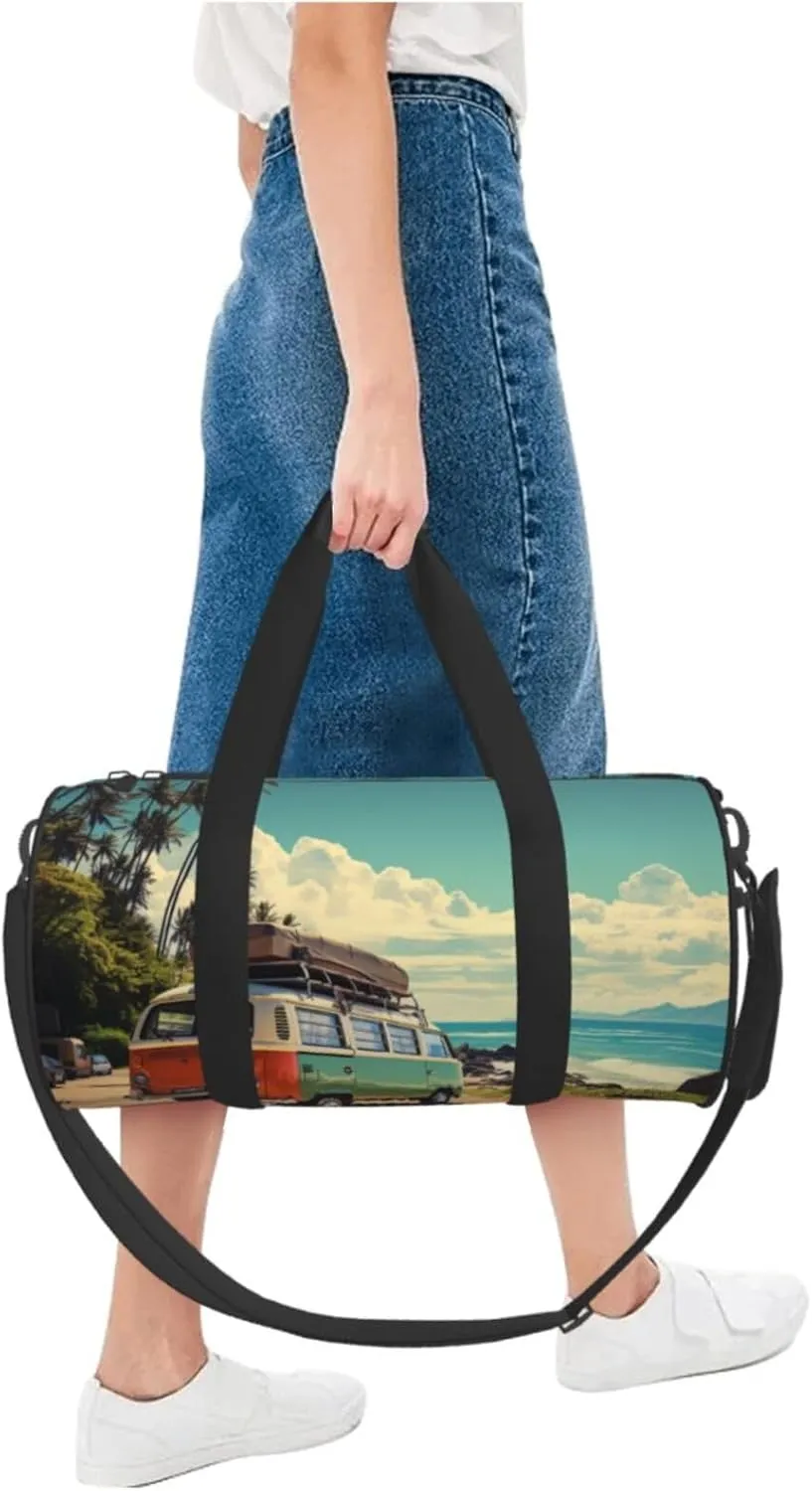 Sports Gym Bag for Women Men Travel Duffel Bag Tote Weekender Bag Carry on Overnight Bag for Travel Swimming Fitness Workout Sports Summer Road Trip Duffle Bag