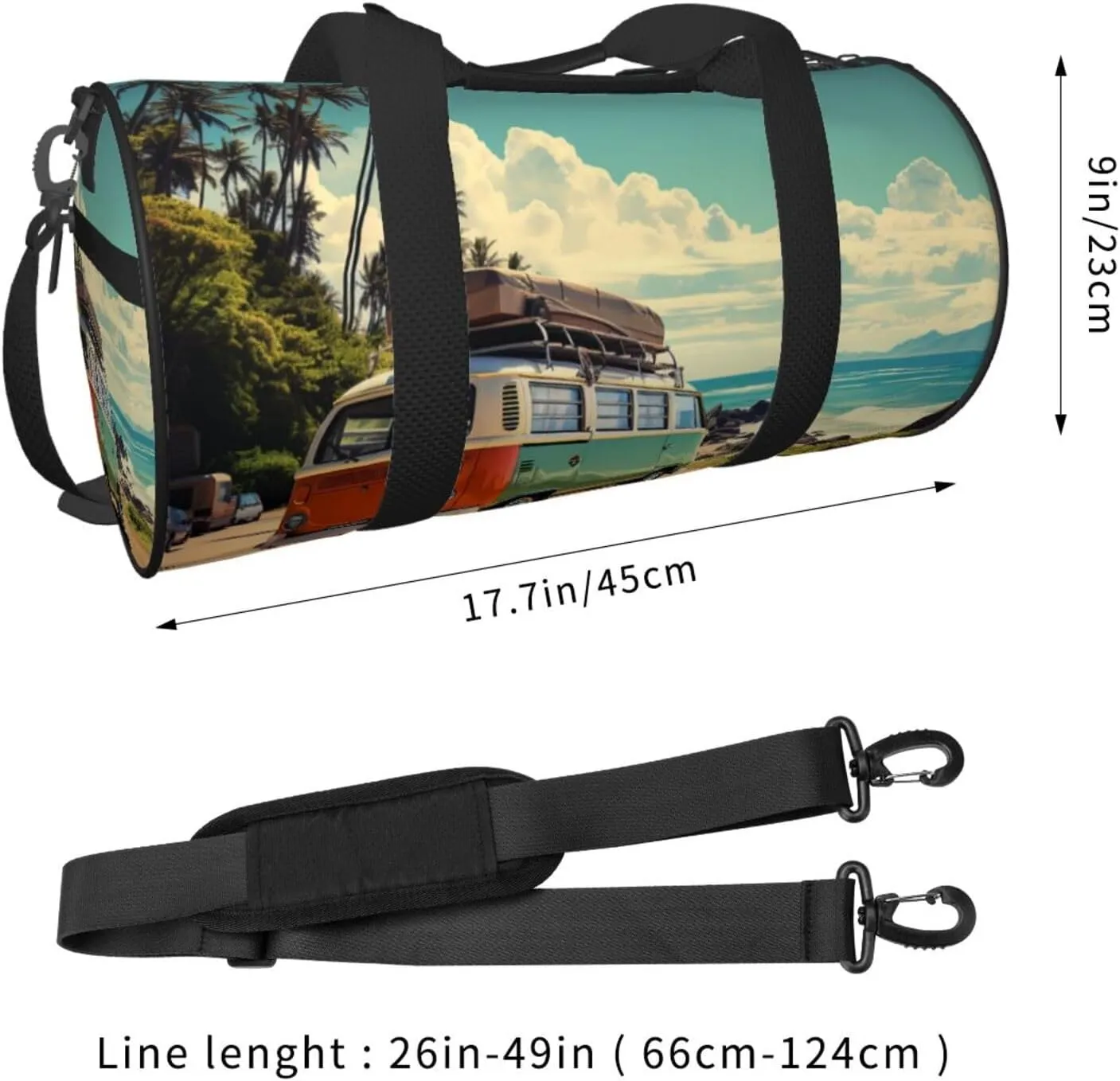Sports Gym Bag for Women Men Travel Duffel Bag Tote Weekender Bag Carry on Overnight Bag for Travel Swimming Fitness Workout Sports Summer Road Trip Duffle Bag