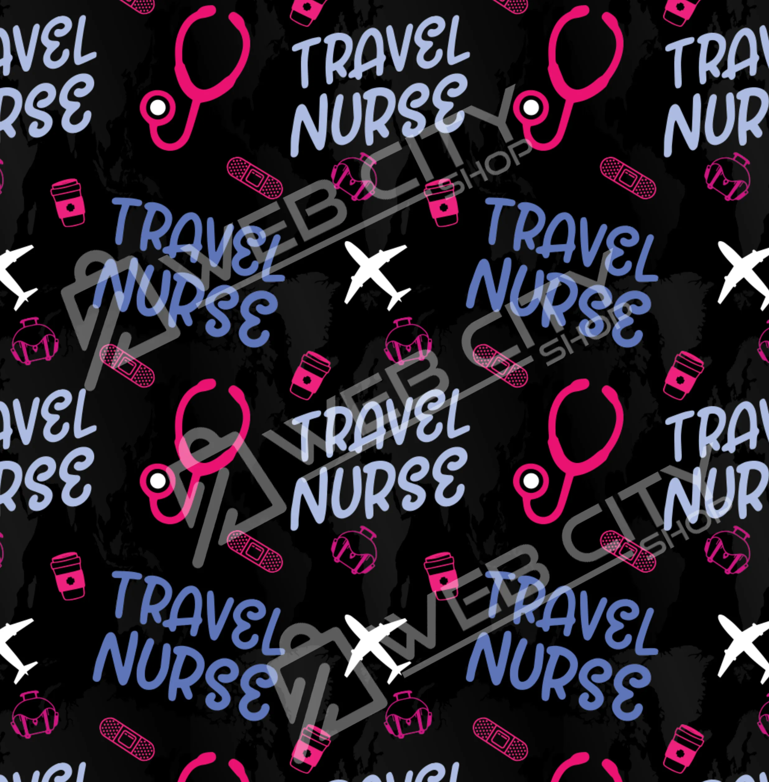 Travel Nurse Large PU Faux Leather Tote Bag
