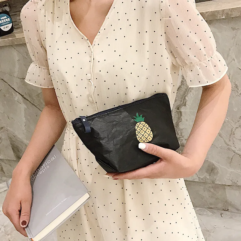Women's makeup bag fashion retro handbag versatile texture dumpling bag