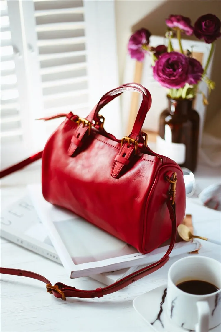 YAAGLE Women Tanned Leather Boston luggage Tote bag YG8815